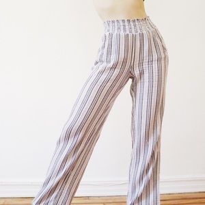 Striped wide leg beach pants